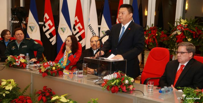 Daniel y Rosario celebran junto a Wang Jing inicio de Obras del Gran Canal por Nicaragua