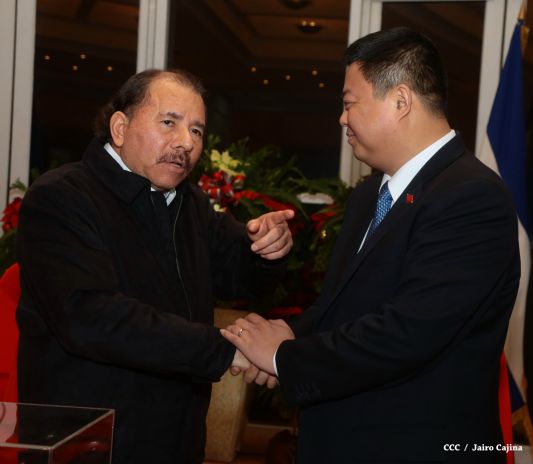 Daniel y Rosario celebran junto a Wang Jing inicio de Obras del Gran Canal por Nicaragua