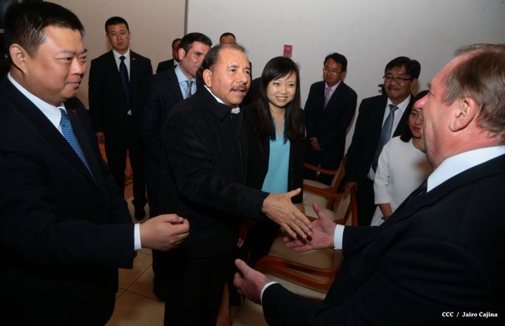 Daniel y Rosario celebran junto a Wang Jing inicio de Obras del Gran Canal por Nicaragua