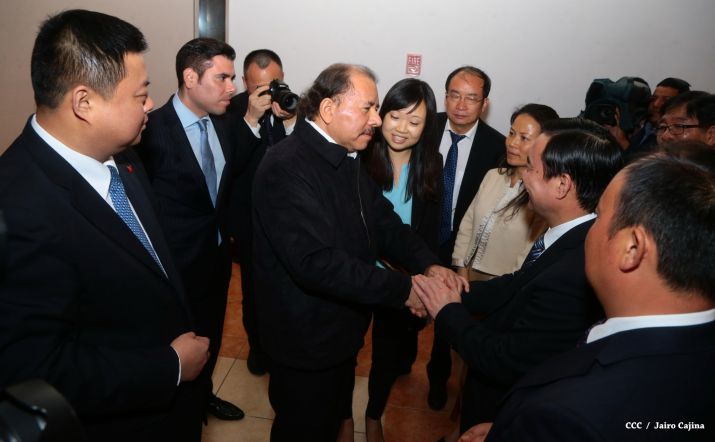 Daniel y Rosario celebran junto a Wang Jing inicio de Obras del Gran Canal por Nicaragua