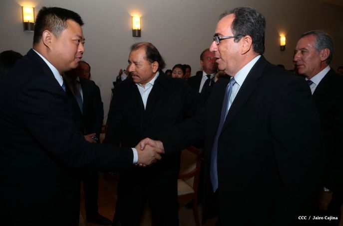 Daniel y Rosario celebran junto a Wang Jing inicio de Obras del Gran Canal por Nicaragua