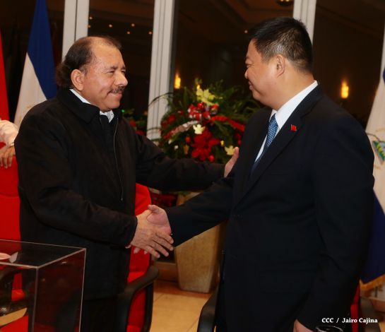 Daniel y Rosario celebran junto a Wang Jing inicio de Obras del Gran Canal por Nicaragua