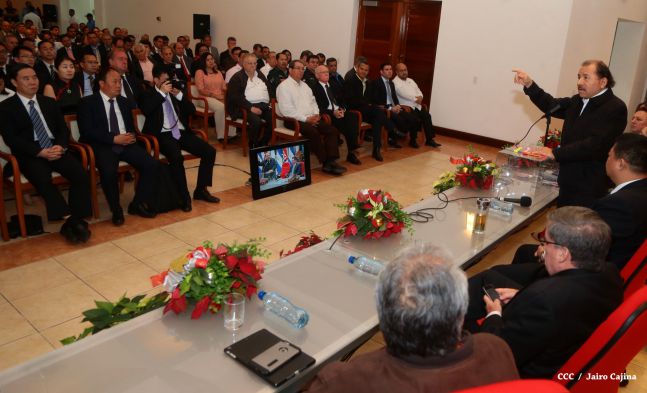 Daniel y Rosario celebran junto a Wang Jing inicio de Obras del Gran Canal por Nicaragua