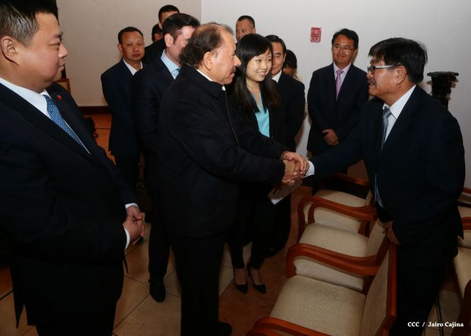Daniel y Rosario celebran junto a Wang Jing inicio de Obras del Gran Canal por Nicaragua
