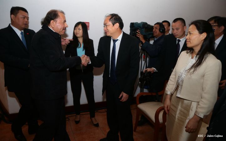 Daniel y Rosario celebran junto a Wang Jing inicio de Obras del Gran Canal por Nicaragua