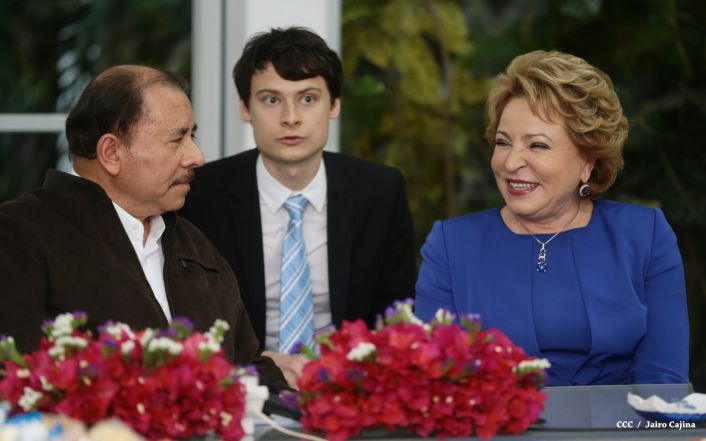 Presidente Daniel y Compañera Rosario se reúnen con Presidenta del Consejo de la Federación Rusa