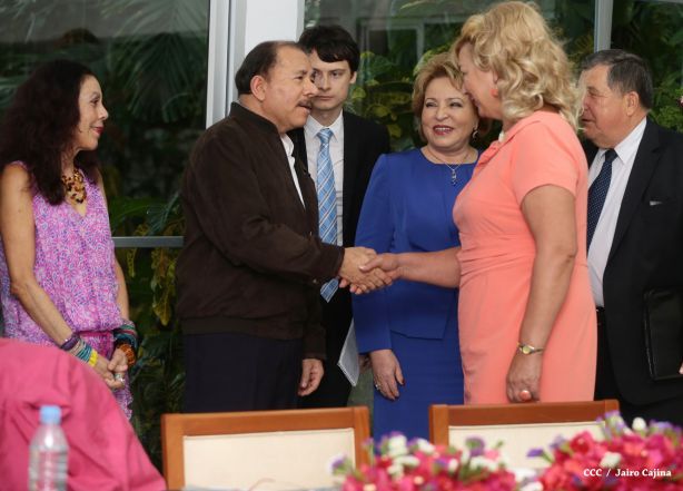 Presidente Daniel y Compañera Rosario se reúnen con Presidenta del Consejo de la Federación Rusa