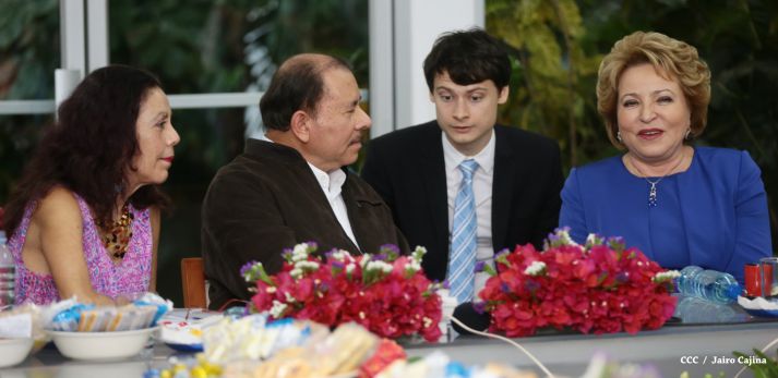 Presidente Daniel y Compañera Rosario se reúnen con Presidenta del Consejo de la Federación Rusa