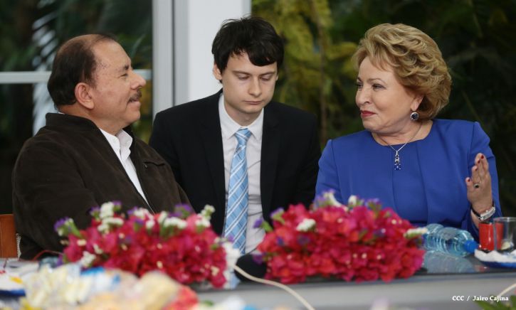 Presidente Daniel y Compañera Rosario se reúnen con Presidenta del Consejo de la Federación Rusa