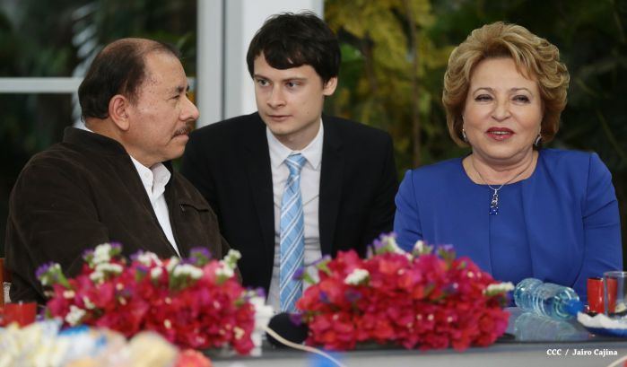 Presidente Daniel y Compañera Rosario se reúnen con Presidenta del Consejo de la Federación Rusa