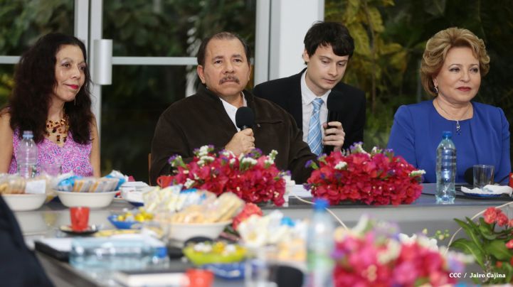 Presidente Daniel y Compañera Rosario se reúnen con Presidenta del Consejo de la Federación Rusa