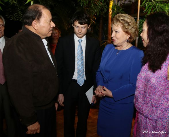 Presidente Daniel y Compañera Rosario se reúnen con Presidenta del Consejo de la Federación Rusa