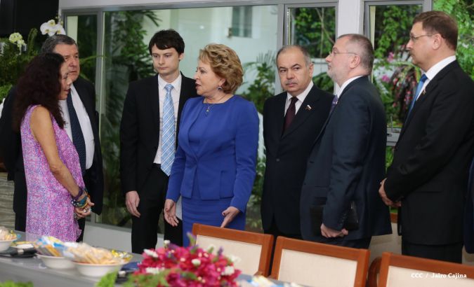 Presidente Daniel y Compañera Rosario se reúnen con Presidenta del Consejo de la Federación Rusa