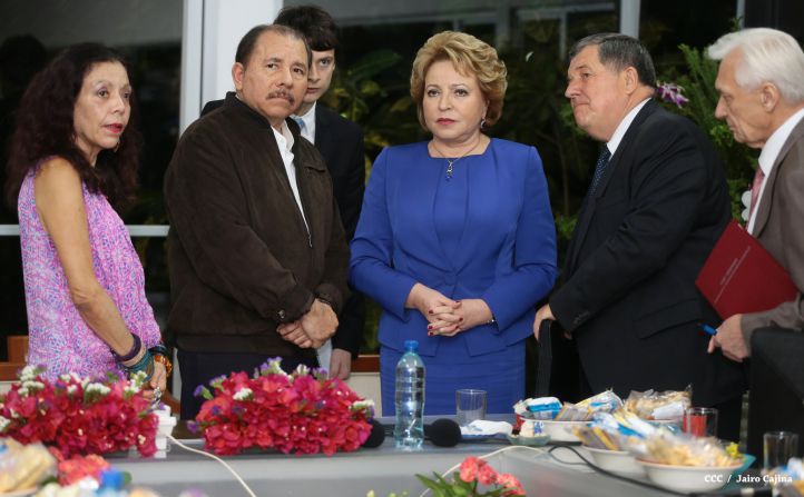 Presidente Daniel y Compañera Rosario se reúnen con Presidenta del Consejo de la Federación Rusa