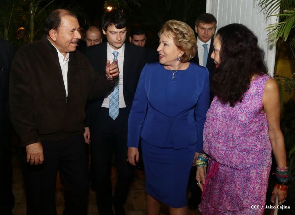 Presidente Daniel y Compañera Rosario se reúnen con Presidenta del Consejo de la Federación Rusa