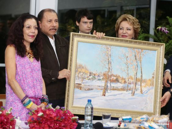 Presidente Daniel y Compañera Rosario se reúnen con Presidenta del Consejo de la Federación Rusa