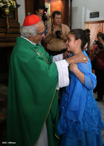 Cardenal Brenes celebra 90 Confirmaciones en Tipitapa