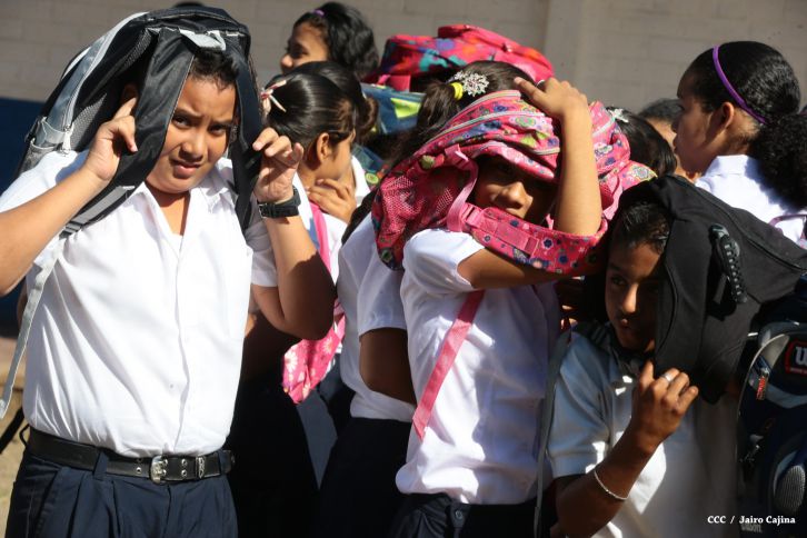 Simulacros de preparación ante desastres en Managua