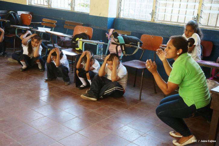 Simulacros de preparación ante desastres en Managua