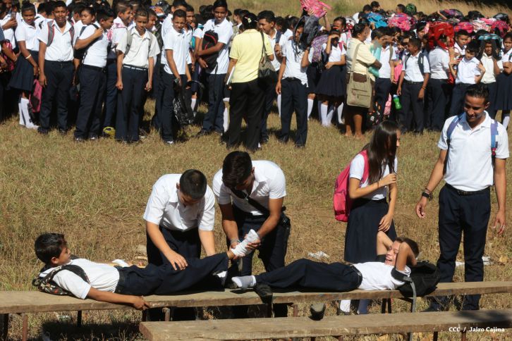 Simulacros de preparación ante desastres en Managua