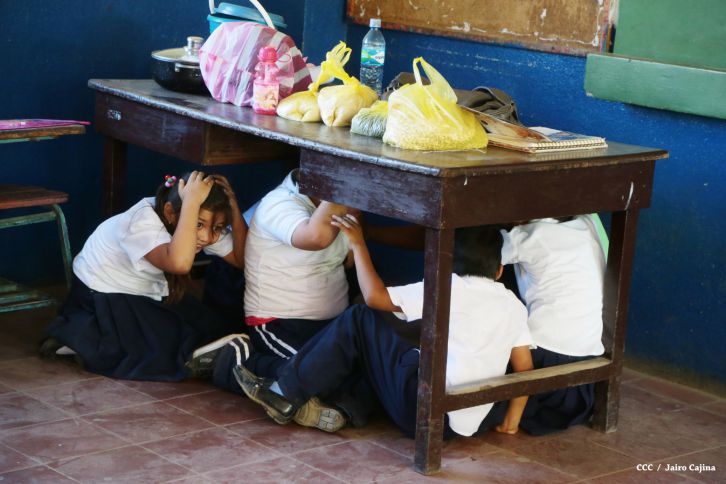 Simulacros de preparación ante desastres en Managua