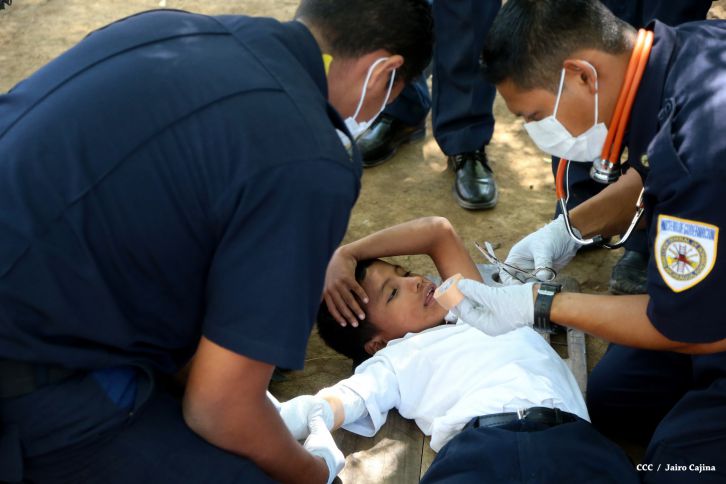 Simulacros de preparación ante desastres en Managua