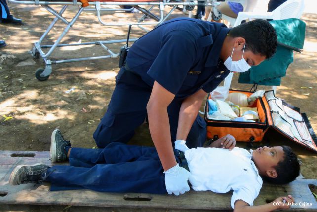 Simulacros de preparación ante desastres en Managua