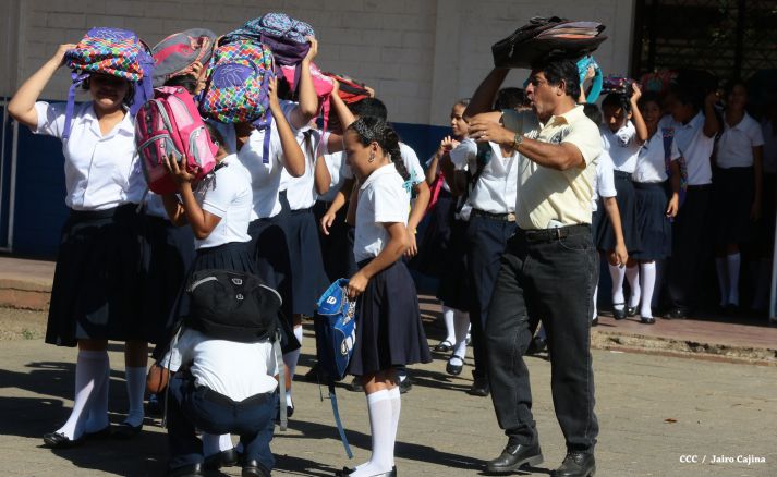 Simulacros de preparación ante desastres en Managua