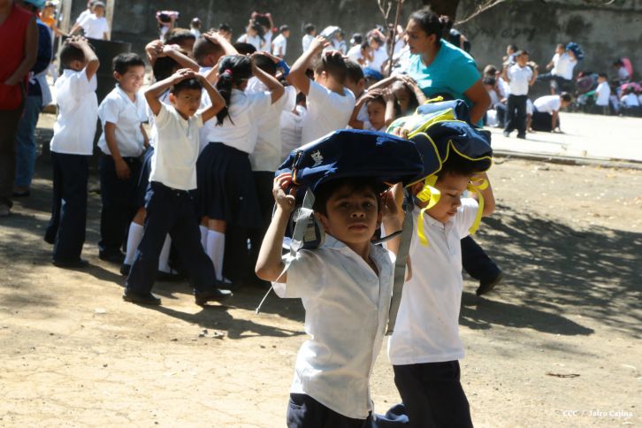 Simulacros de preparación ante desastres en Managua