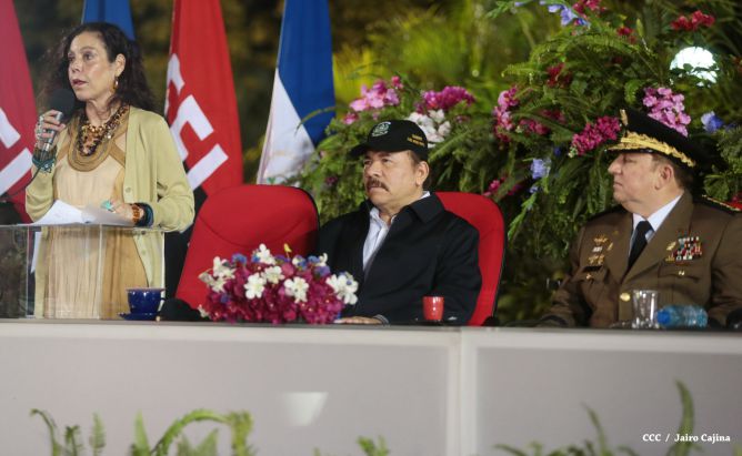 Daniel y Rosario conmemoran 81 Aniversario del Tránsito a la Inmortalidad de Sandino