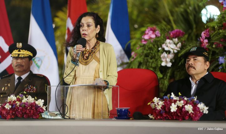 Daniel y Rosario conmemoran 81 Aniversario del Tránsito a la Inmortalidad de Sandino