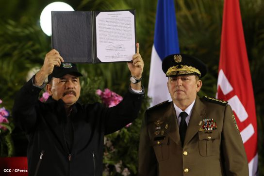 Daniel y Rosario conmemoran 81 Aniversario del Tránsito a la Inmortalidad de Sandino