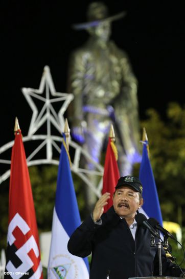 Daniel y Rosario conmemoran 81 Aniversario del Tránsito a la Inmortalidad de Sandino