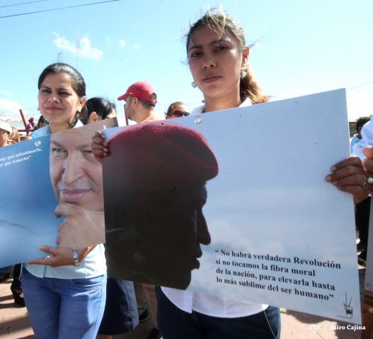 Nicaragua rinde homenaje a Chávez a dos años de su tránsito a la Inmortalidad
