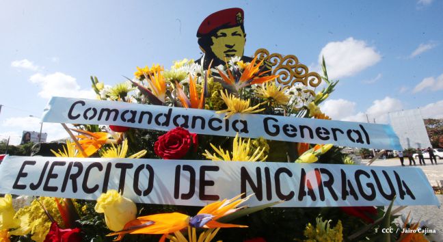 Nicaragua rinde homenaje a Chávez a dos años de su tránsito a la Inmortalidad