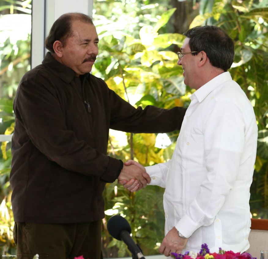 Presidente Daniel y Compañera Rosario reciben al Canciller Bruno Rodríguez de Cuba