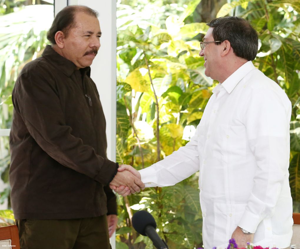 Presidente Daniel y Compañera Rosario reciben al Canciller Bruno Rodríguez de Cuba