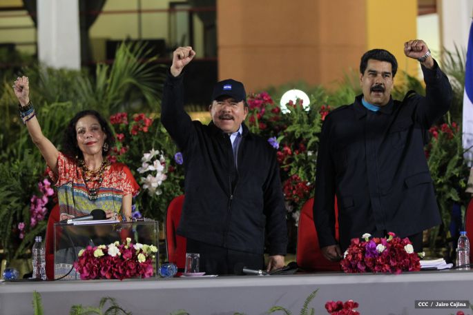 Nicaragua ratifica su respaldo a Venezuela y su presidente Nicolás Maduro