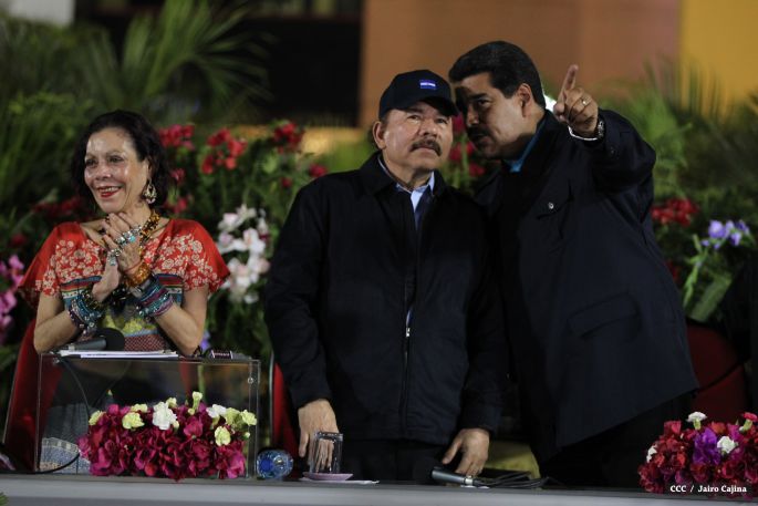 Nicaragua ratifica su respaldo a Venezuela y su presidente Nicolás Maduro
