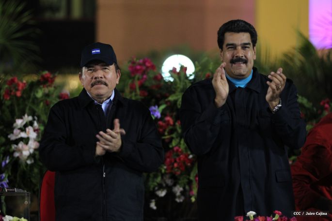 Nicaragua ratifica su respaldo a Venezuela y su presidente Nicolás Maduro
