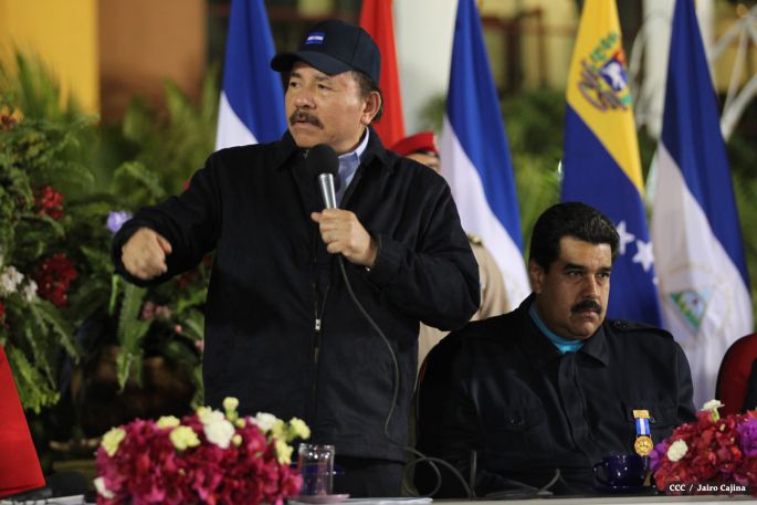 Nicaragua ratifica su respaldo a Venezuela y su presidente Nicolás Maduro
