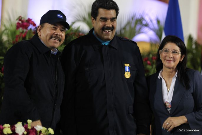 Nicaragua ratifica su respaldo a Venezuela y su presidente Nicolás Maduro