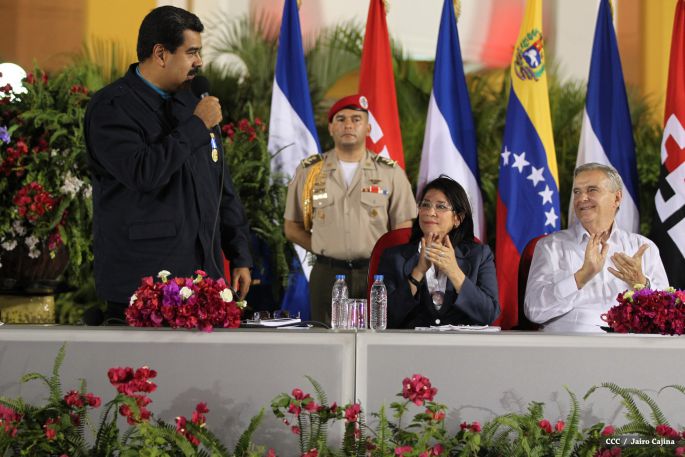 Nicaragua ratifica su respaldo a Venezuela y su presidente Nicolás Maduro