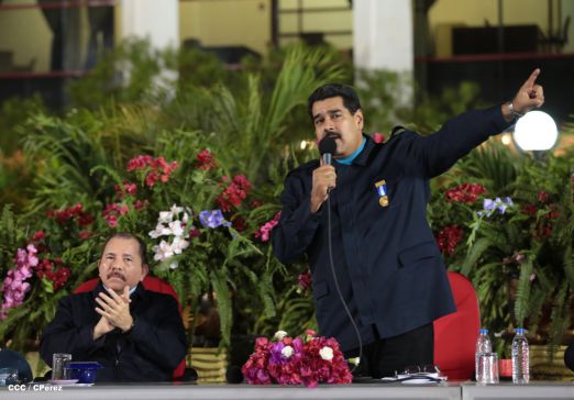 Nicaragua ratifica su respaldo a Venezuela y su presidente Nicolás Maduro