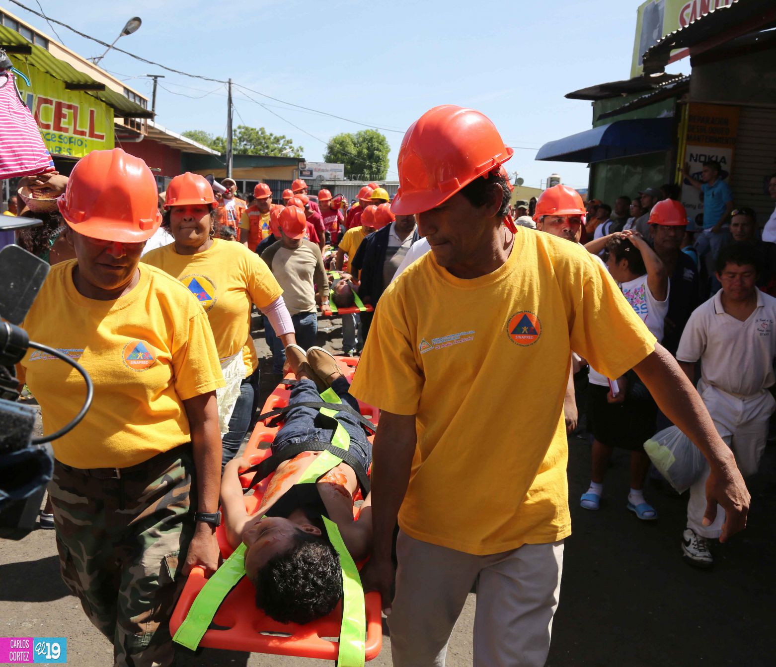 Comerciantes del Oriental desarrollan con éxito simulacro de terremoto