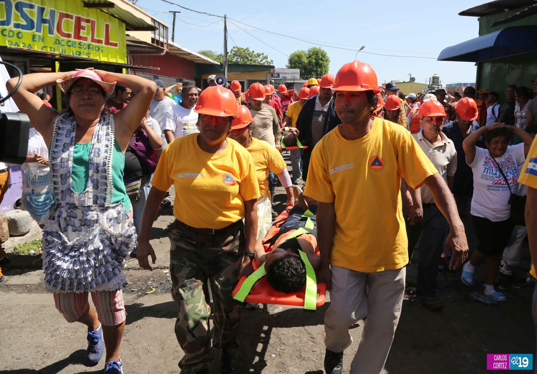 Comerciantes del Oriental desarrollan con éxito simulacro de terremoto