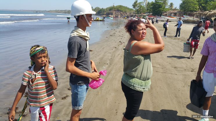 Familias de Masachapa participan masivamente en simulacros de terremoto y tsunami  