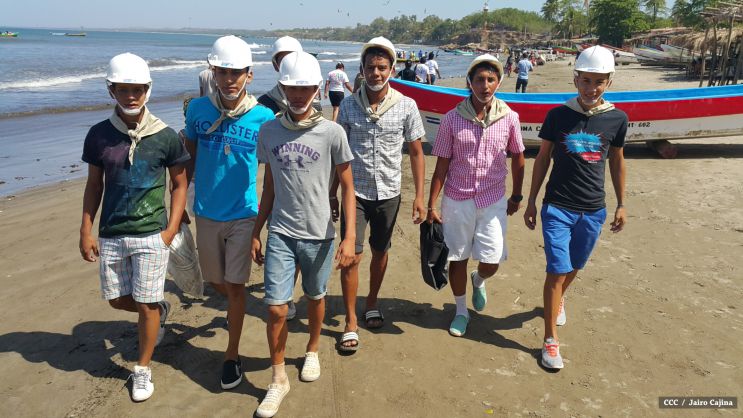 Familias de Masachapa participan masivamente en simulacros de terremoto y tsunami  