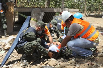 Reparto San Antonio vive jornada con simulacro nacional ante desastres
