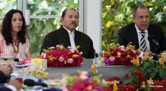 Presidente Daniel y Compañera Rosario sostienen encuentro con Canciller de la Federación de Rusia